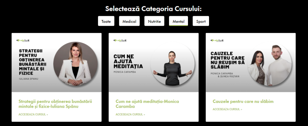 Cursuri online în platforma EdufluxX